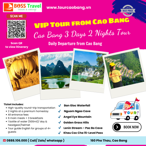 Cao Bang 3D2N VIP Tour – Ban Gioc Waterfall, Angel Eye Mountain & Top Highlights From Cao Bang