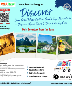Eastern Cao Bang Exploration Tour – 1 Day by Car - Angel Eye Mountain – Nguom Ngao Cave – Khuoi Ky Stone Village – Ban Gioc Waterfall –Daily Departure from Cao Bang