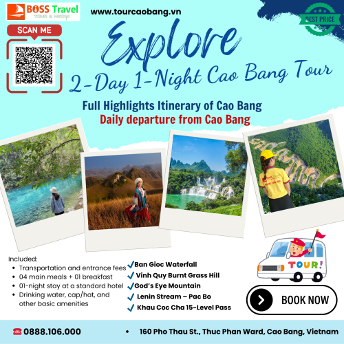 2-Day 1-Night Cao Bang Tour – Departing Daily from Cao Bang